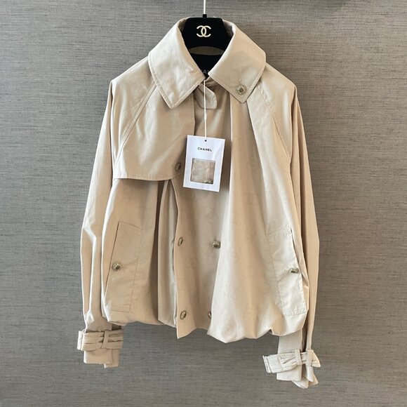 Chanel Short Trench Coat  in Light Beige - Picture 1 of 7